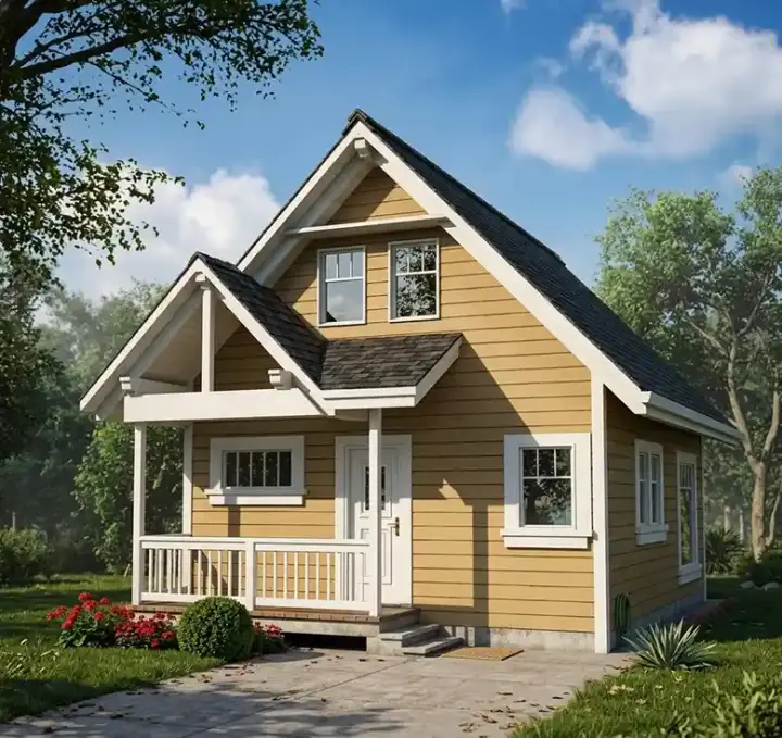 Craftsman house plans 26-102 - front exterior, 796 sq ft, 1 bed, 1 bath house plans | Monster House Plans