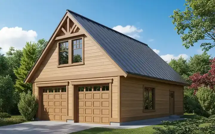 Cottage house plans 26-122 - front exterior, 1,600 sq ft, 0 bed, 1 bath house plans | Monster House Plans