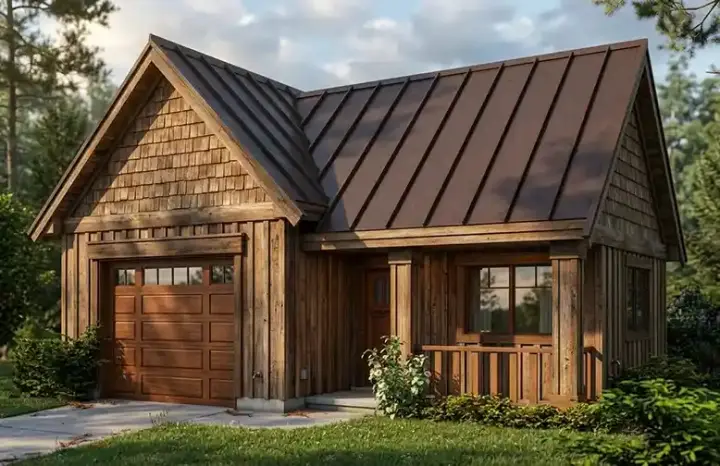 Traditional house plans 26-123 - front exterior, 580 sq ft, 0 bed, 0 bath house plans | Monster House Plans