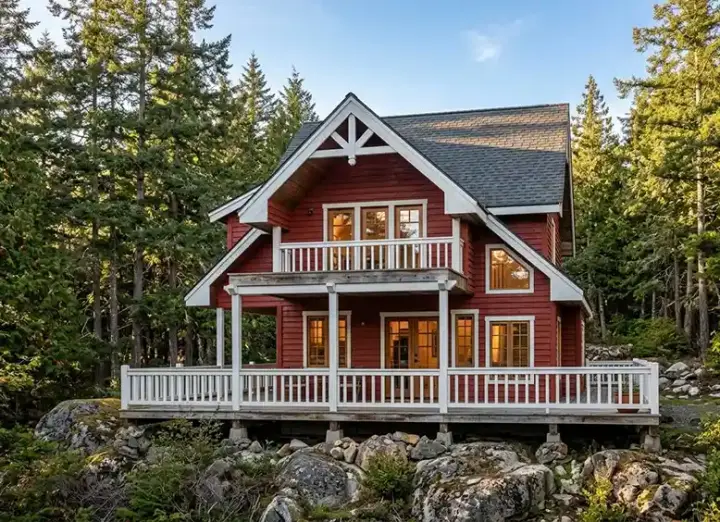 Mountain Rustic house plans 26-139 - front exterior, 2,912 sq ft, 4 bed, 2 bath house plans | Monster House Plans