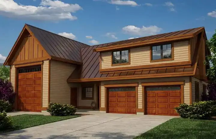 Traditional house plans 26-142 - front exterior, 1,173 sq ft, 2 bed, 1 bath house plans | Monster House Plans