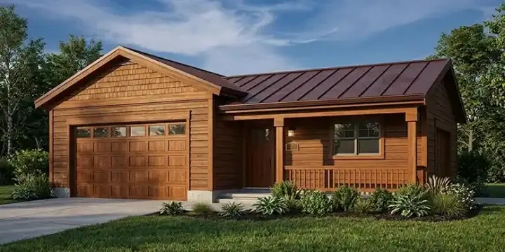Craftsman house plans 26-149 - front exterior, 1,020 sq ft, 0 bed, 0 bath house plans | Monster House Plans