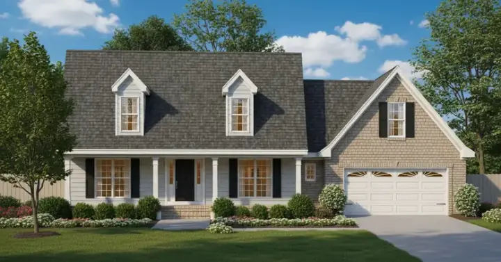 Country house plans 27-111 - front exterior, 1,676 sq ft, 3 bed, 2 bath house plans | Monster House Plans