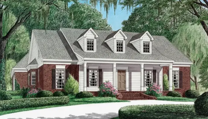 Country house plans 27-128 - front exterior, 2,908 sq ft, 3 bed, 2 bath house plans | Monster House Plans