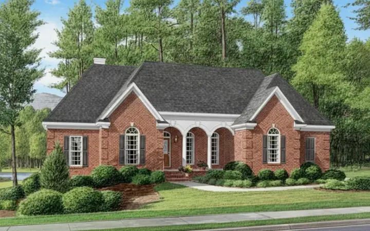 Southern house plans 27-130 - front exterior, 2,172 sq ft, 4 bed, 2 bath house plans | Monster House Plans