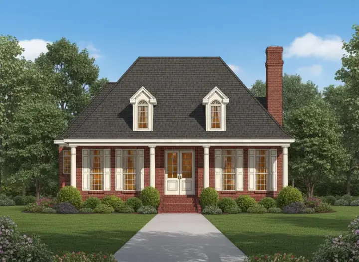 Southern house plans 27-141 - front exterior, 2,424 sq ft, 3 bed, 2 bath house plans | Monster House Plans