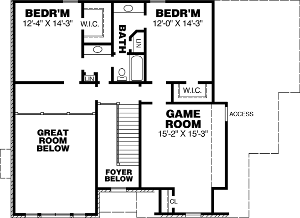 Upper/Second Floor Plan: 27-148