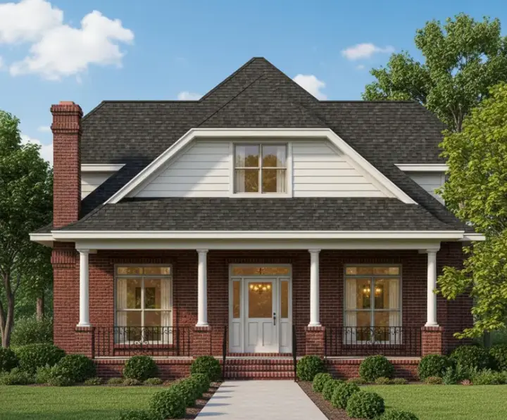 Bungalow house plans 27-149 - front exterior, 2,613 sq ft, 3 bed, 2 bath house plans | Monster House Plans