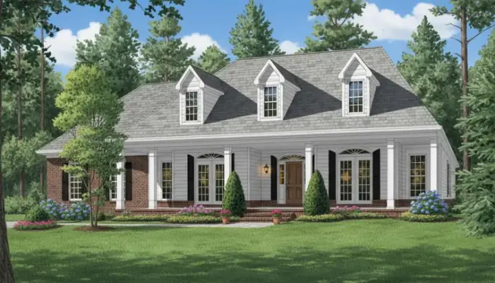 Country house plans 27-150 - front exterior, 2,732 sq ft, 3 bed, 2 bath house plans | Monster House Plans
