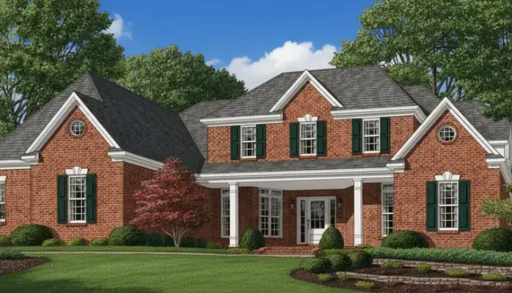 Country house plans 27-152 - front exterior, 2,832 sq ft, 3 bed, 2 bath house plans | Monster House Plans
