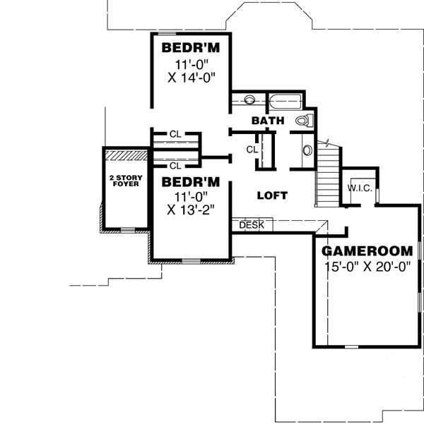 Upper/Second Floor Plan: 27-153