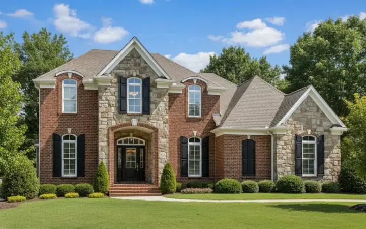 European house plans 27-155 - front exterior, 2,867 sq ft, 4 bed, 3 bath house plans | Monster House Plans