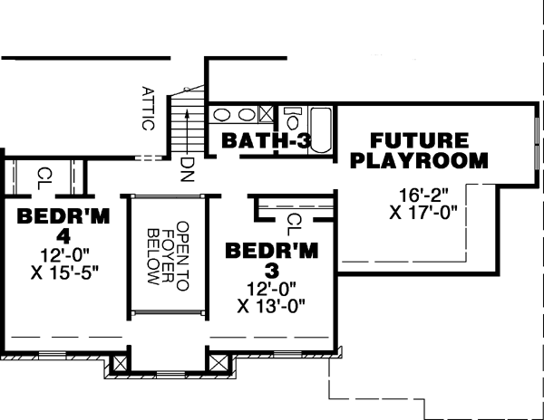 Upper/Second Floor Plan: 27-155
