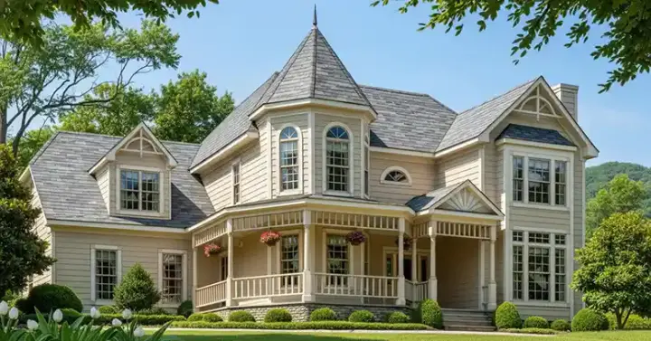 Victorian house plans 27-158 - front exterior, 3,189 sq ft, 4 bed, 3 bath house plans | Monster House Plans