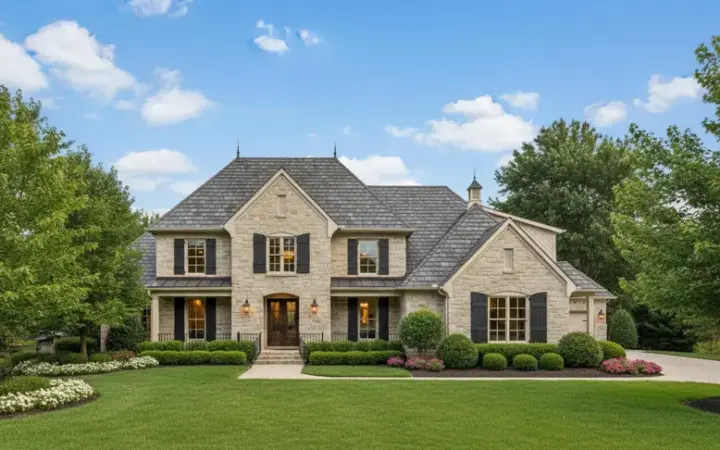 European house plans 27-160 - front exterior, 2,998 sq ft, 3 bed, 3 bath house plans | Monster House Plans