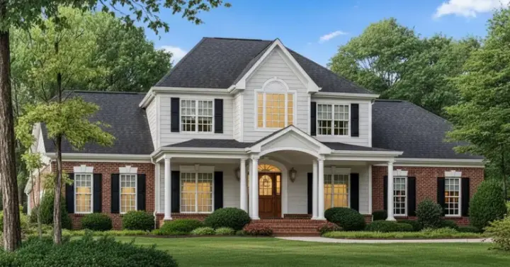 Southern Colonial house plans 27-161 - front exterior, 3,472 sq ft, 4 bed, 3 bath house plans | Monster House Plans