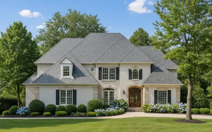 European house plans 27-162 - front exterior, 2,788 sq ft, 4 bed, 3 bath house plans | Monster House Plans