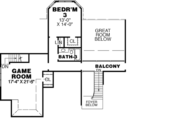 Upper/Second Floor Plan: 27-163