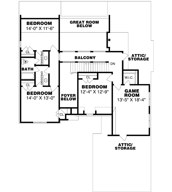 Upper/Second Floor Plan: 27-165
