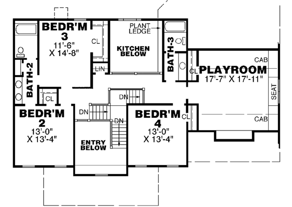 Upper/Second Floor Plan: 27-167