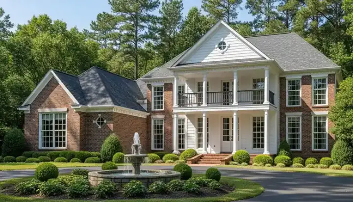 Plantation house plans 27-168 - front exterior, 4,144 sq ft, 5 bed, 4 bath house plans | Monster House Plans