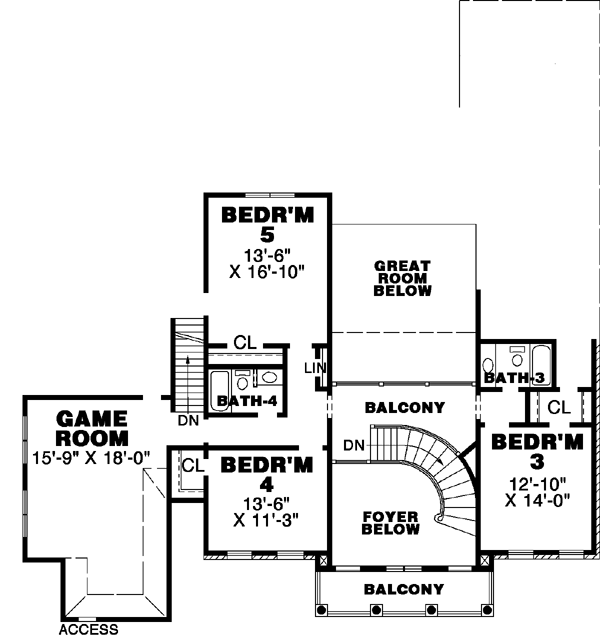 Upper/Second Floor Plan: 27-168