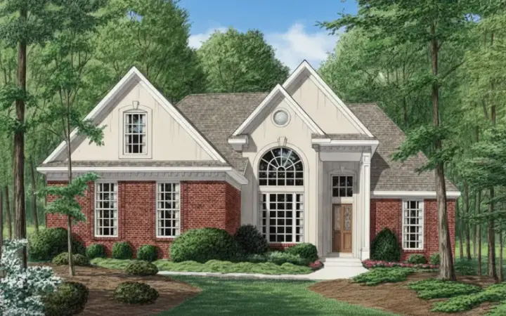 Southern house plans 27-175 - front exterior, 1,744 sq ft, 3 bed, 2 bath house plans | Monster House Plans