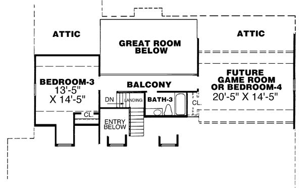 Upper/Second Floor Plan: 27-188