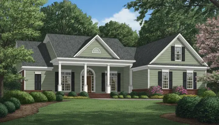 Southern house plans 27-197 - front exterior, 2,414 sq ft, 3 bed, 2 bath house plans | Monster House Plans
