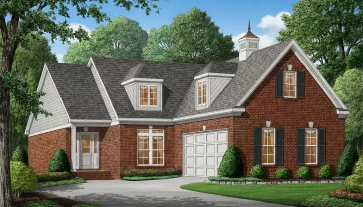French Country house plans 27-202 - front exterior, 2,565 sq ft, 3 bed, 3 bath house plans | Monster House Plans