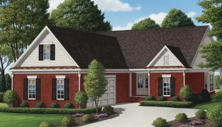 Southern house plans 27-206 - front exterior, 2,541 sq ft, 4 bed, 3 bath house plans | Monster House Plans