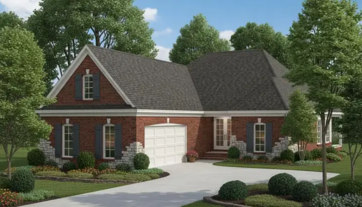 Traditional house plans 27-207 - front exterior, 2,502 sq ft, 4 bed, 3 bath house plans | Monster House Plans