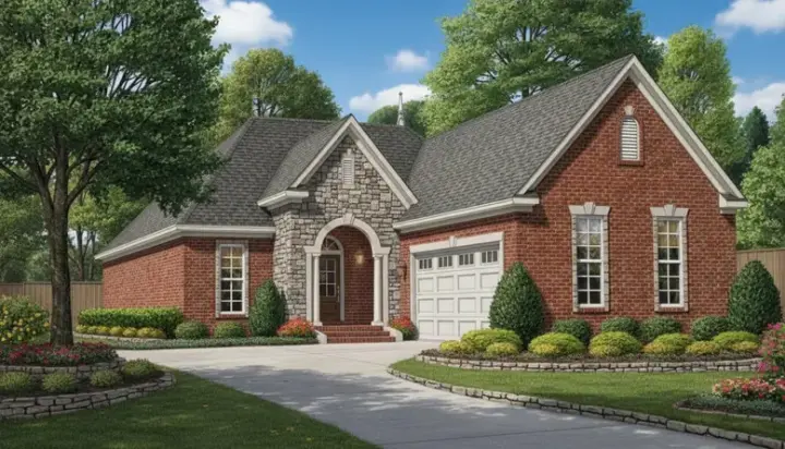 Traditional house plans 27-212 - front exterior, 2,503 sq ft, 4 bed, 3 bath house plans | Monster House Plans