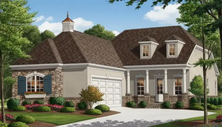 Southern house plans 27-216 - front exterior, 2,507 sq ft, 4 bed, 3 bath house plans | Monster House Plans