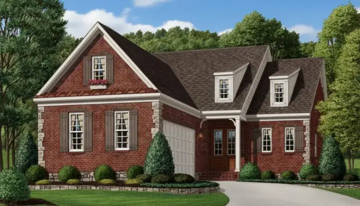 European house plans 27-217 - front exterior, 2,719 sq ft, 3 bed, 2 bath house plans | Monster House Plans