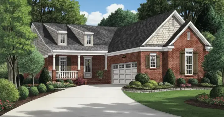 Country house plans 27-229 - front exterior, 2,524 sq ft, 4 bed, 3 bath house plans | Monster House Plans