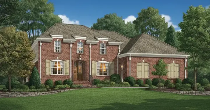 English Country house plans 27-232 - front exterior, 3,069 sq ft, 4 bed, 3 bath house plans | Monster House Plans