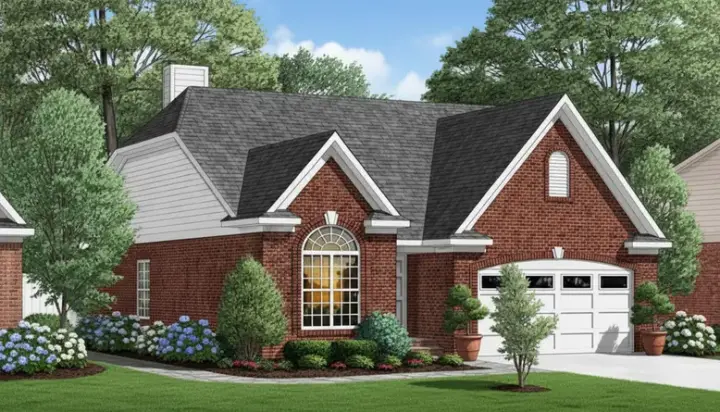 Traditional house plans 27-235 - front exterior, 1,675 sq ft, 3 bed, 2 bath house plans | Monster House Plans