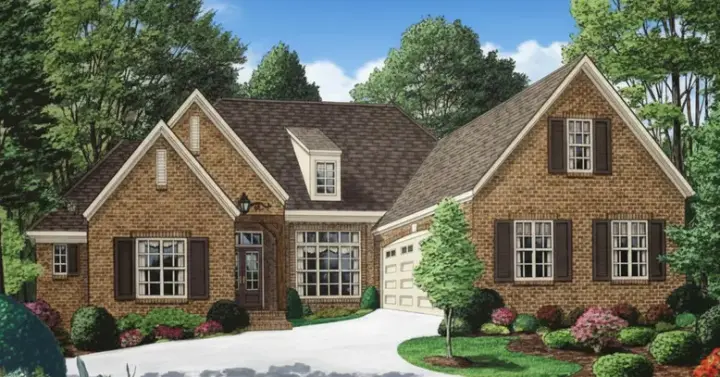 Traditional house plans 27-244 - front exterior, 2,460 sq ft, 3 bed, 2 bath house plans | Monster House Plans