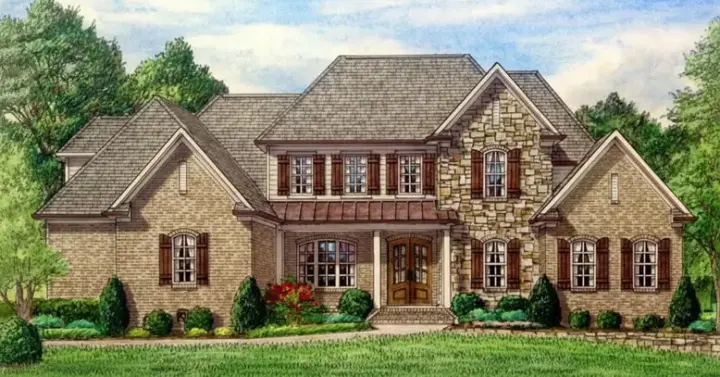 Southern house plans 27-249 - front exterior, 4,097 sq ft, 4 bed, 4 bath house plans | Monster House Plans
