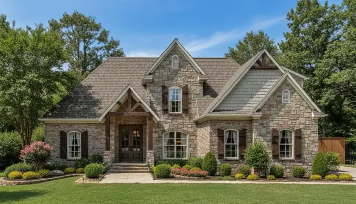 Country house plans 27-251 - front exterior, 2,279 sq ft, 4 bed, 3 bath house plans | Monster House Plans