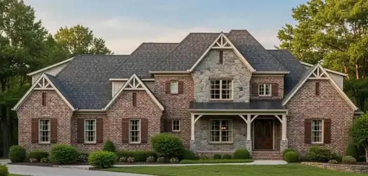 English Country house plans 27-261 - front exterior, 3,732 sq ft, 4 bed, 3 bath house plans | Monster House Plans