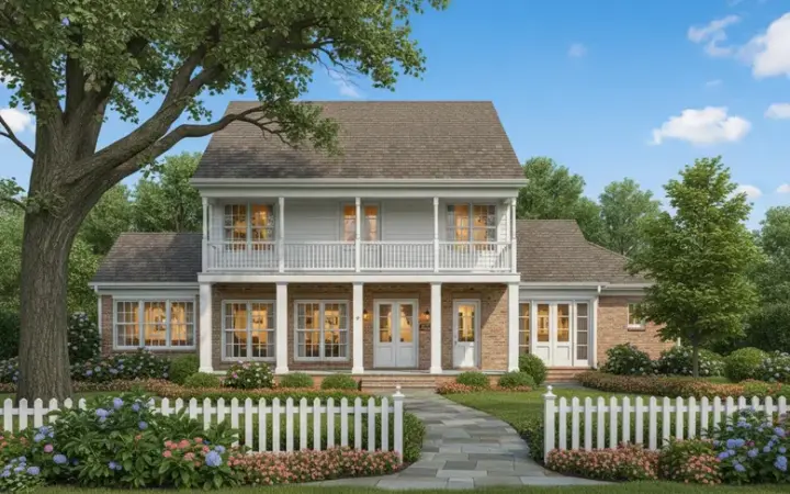 Southern house plans 28-132 - front exterior, 4,141 sq ft, 4 bed, 4 bath house plans | Monster House Plans