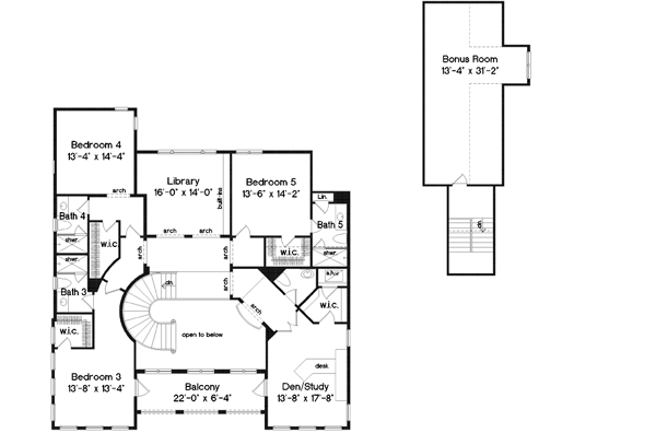 Upper/Second Floor Plan: 28-140