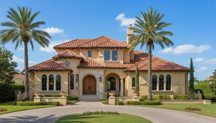 Florida house plans 28-148 - front exterior, 4,831 sq ft, 3 bed, 4 bath house plans | Monster House Plans