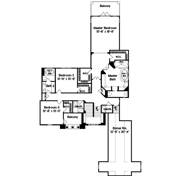 Upper/Second Floor Plan: 28-155