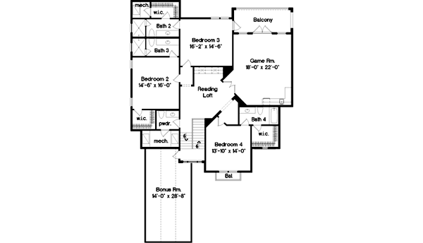 Upper/Second Floor Plan: 28-158