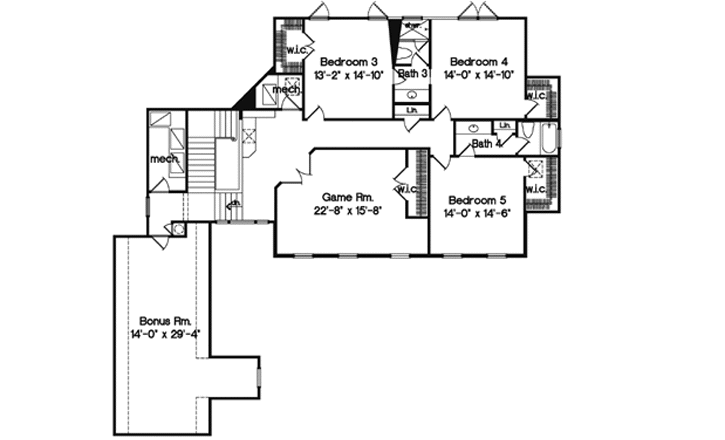 Upper/Second Floor Plan: 28-169
