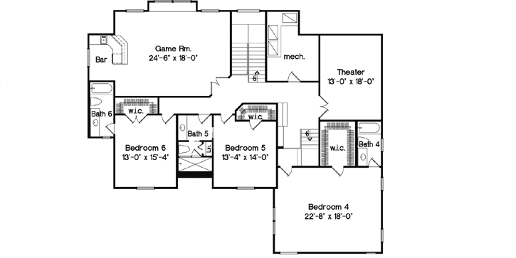 Upper/Second Floor Plan: 28-171