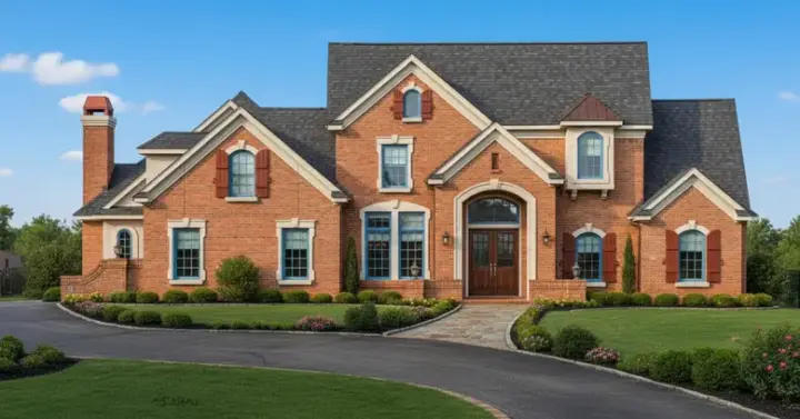 French Country house plans 28-172 - front exterior, 4,581 sq ft, 4 bed, 4 bath house plans | Monster House Plans